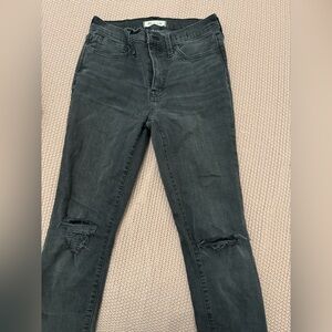 Madewell Women's High Rise Skinny Jean Ripped Knees size 27